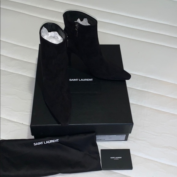Saint Laurent NWT Authentic Kiki Suede Ankle Boots - Picture 8 of 14